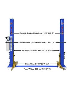 ATEAP-PVL9BP-FPD image(5) - Atlas Platinum PVL9BP ALI Certified Commercial Baseplate 9,000 lb. Capacity 2-Post Lift